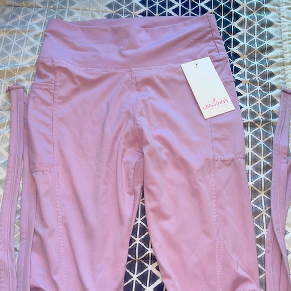 Purple / pink leggings whit pockets - Picture 1 of 2